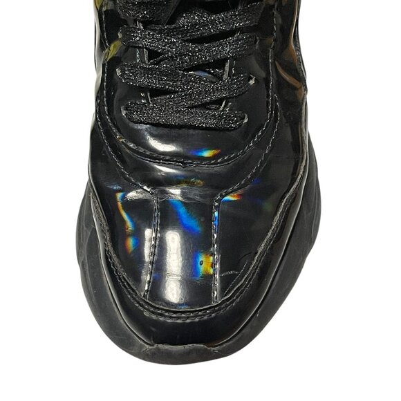 Women Black Patent Chunky Sneakers By Lucky Step Size 9 M - Picture 11 of 16